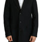 Elegant Single-Breasted Wool Long Coat