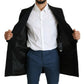 Elegant Single-Breasted Wool Long Coat
