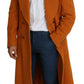 Elegant Orange Wool Trench Coat