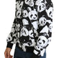 Exquisite Panda Print Bomber Jacket