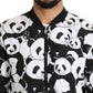 Exquisite Panda Print Bomber Jacket