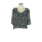 Elegant Cross Neck Bell Sleeve Blouse