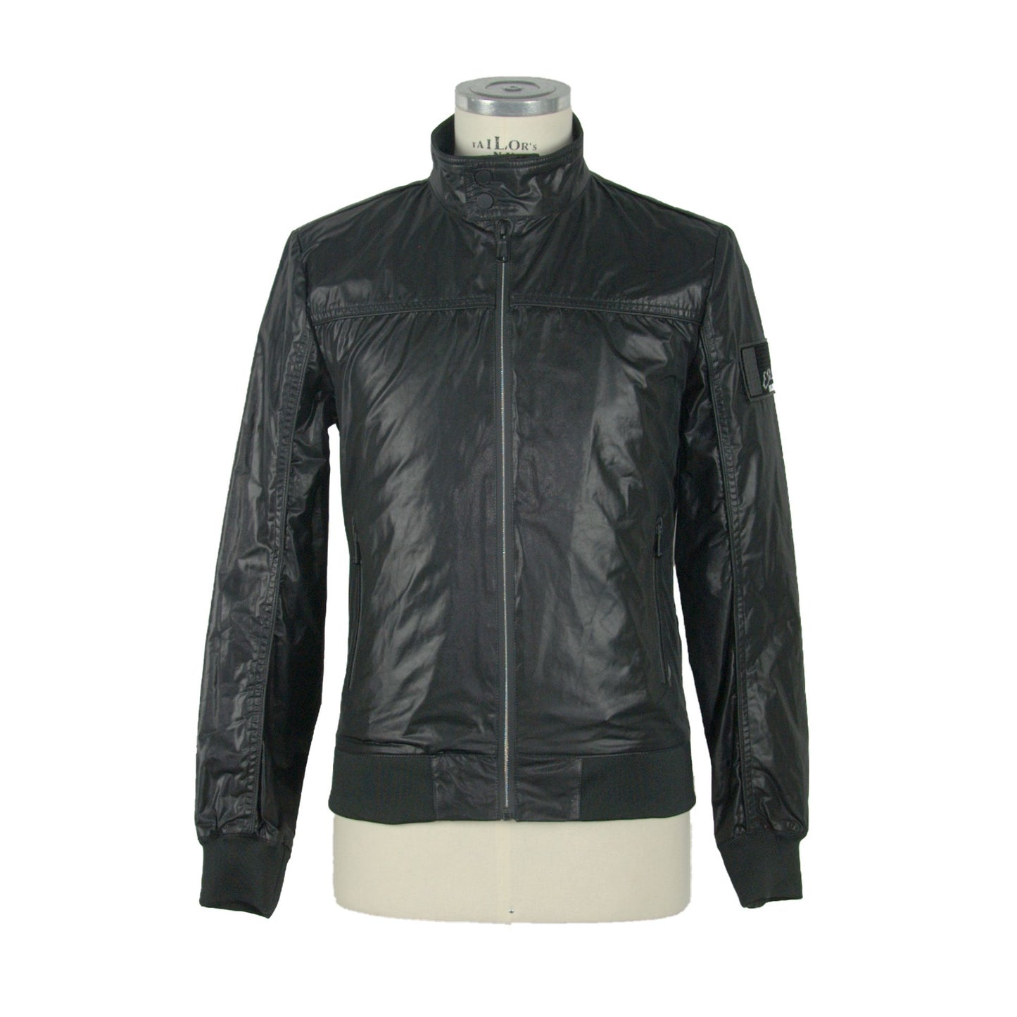 Elegant Black Bomber Jacket for Men