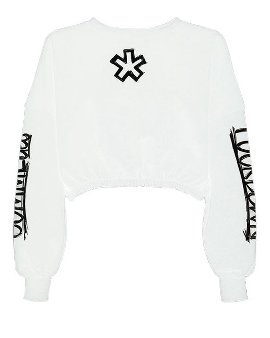 White Cotton Women Sweater