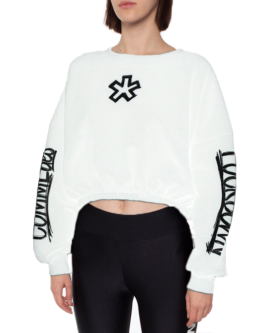 White Cotton Women Sweater