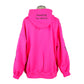 Chic Fuchsia Cotton Hooded Sweatshirt