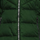Elegant Green Down Jacket with Fur-Trimmed Hood