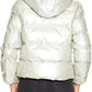 Chic White Down Jacket with Removable Hood
