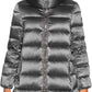 Chic Gray Down Jacket with Hood