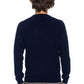 Blue Viscose Men Sweater