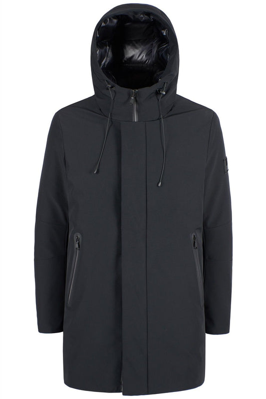Black Nylon Men Jacket