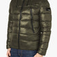 Chic Quilted Green Down Jacket with Hood