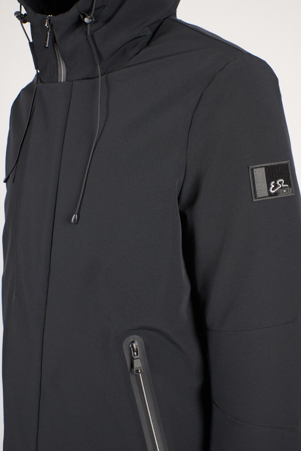 Black Nylon Men Jacket