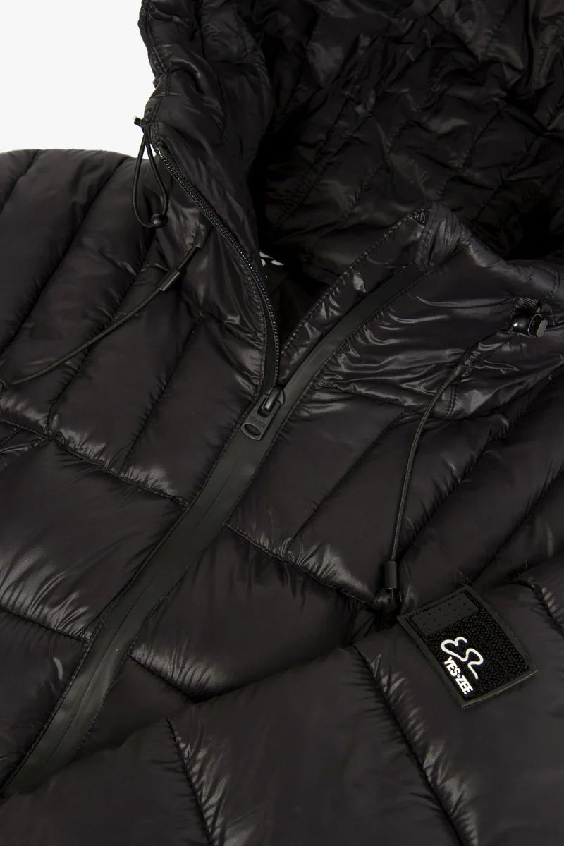 Black Polyester Men Jacket