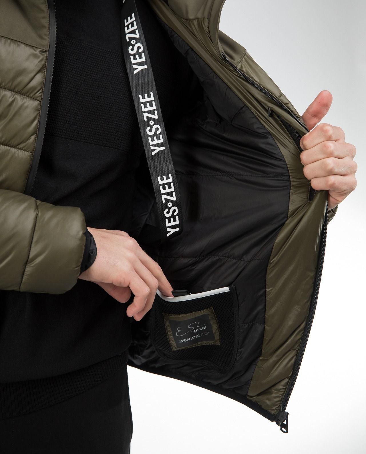 Green Polyamide Men Jacket