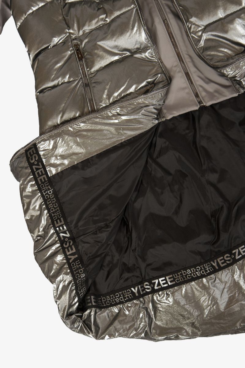 Gray Polyamide Women Jacket