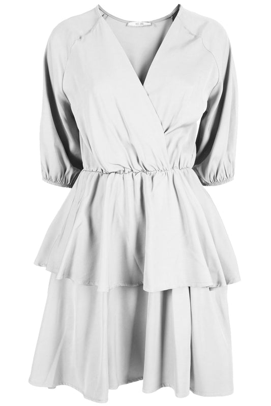 Chic White Lyocell Blend Dress