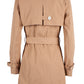 Beige Polyester Women Coat