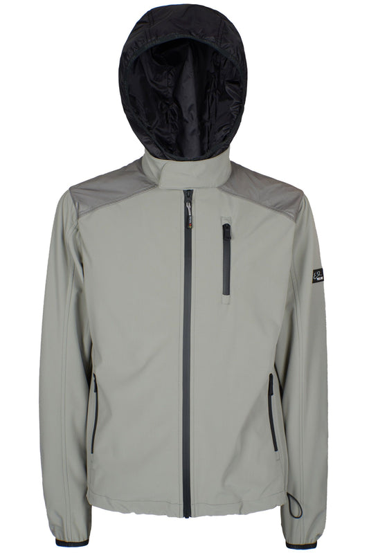 Gray Nylon Men Jacket