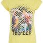 Yellow Cotton Women T-Shirt