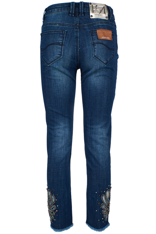 Blue Cotton Women Jeans