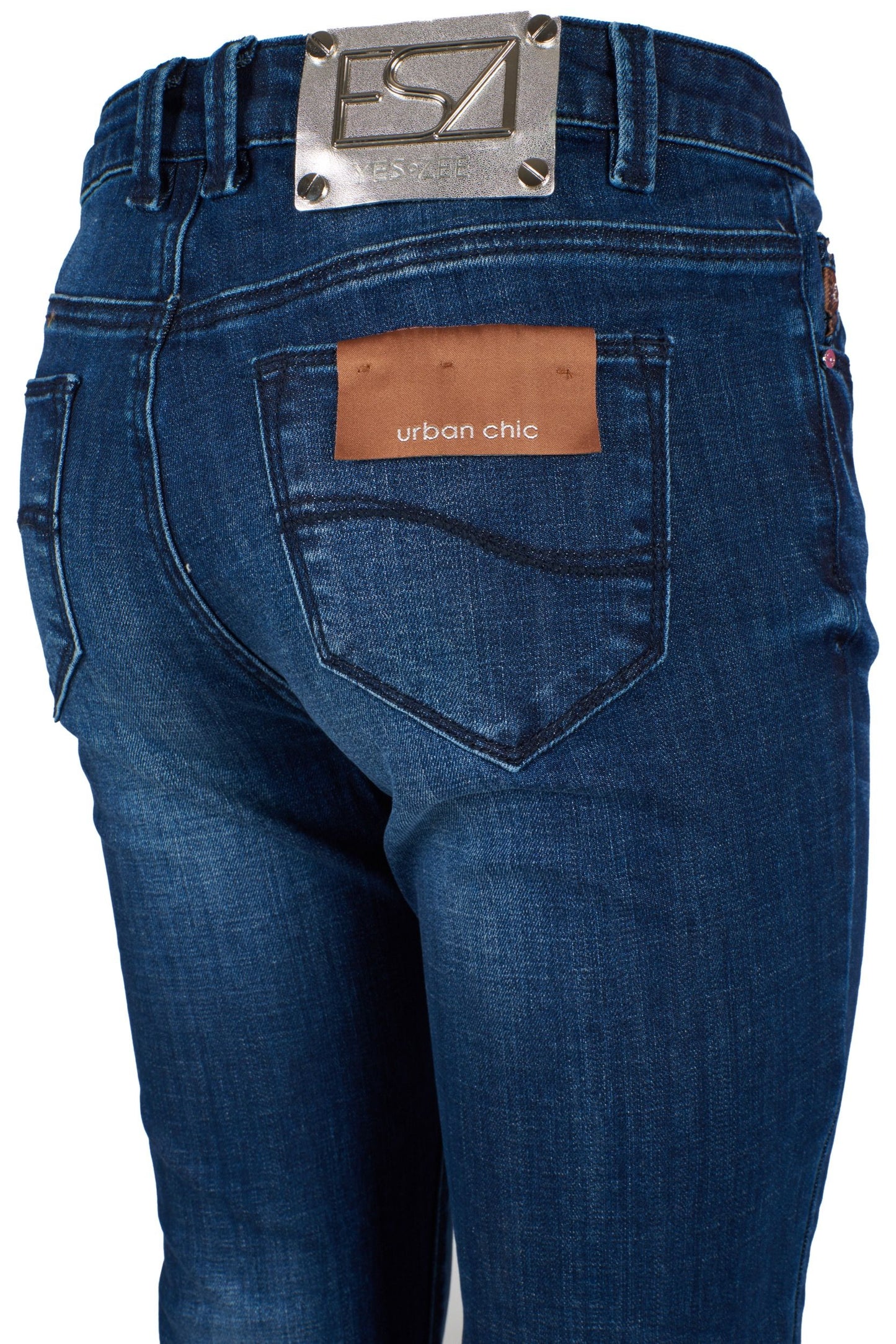 Blue Cotton Women Jeans