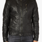 Black Faux Leather Men's Jacket
