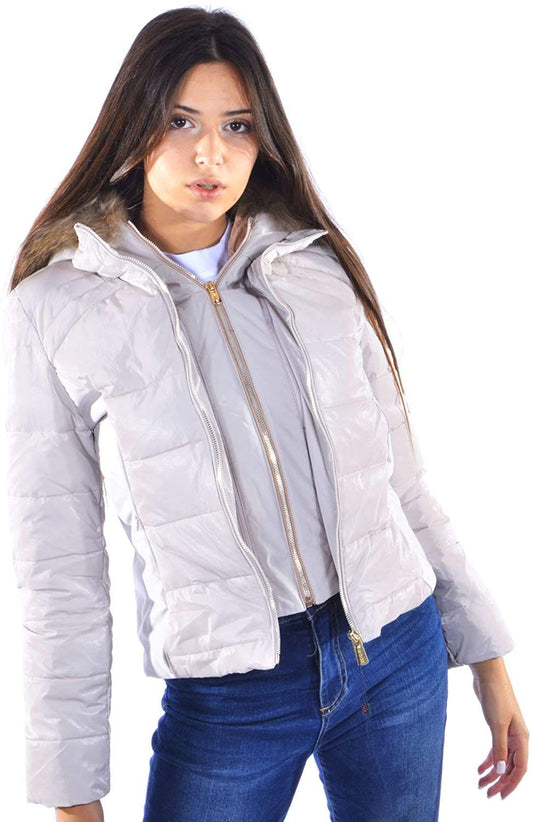 White Nylon Women Jacket