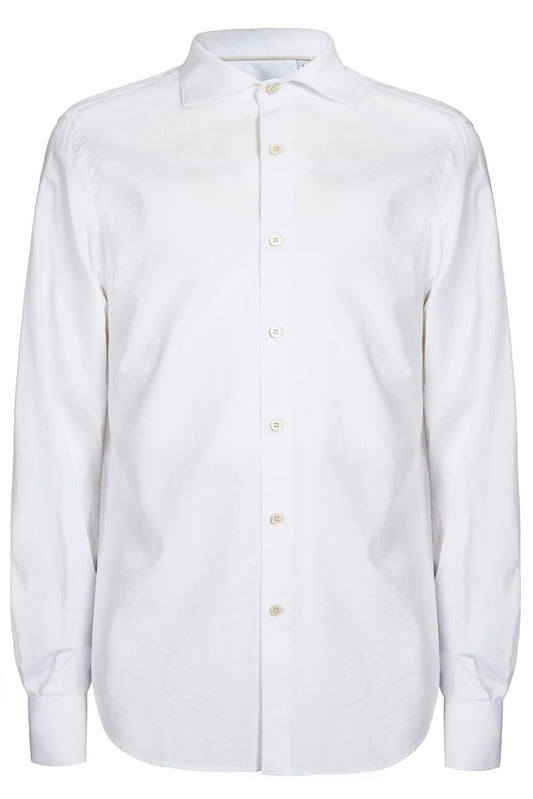 White Cotton Men Shirt