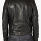 Black Faux Leather Men's Jacket