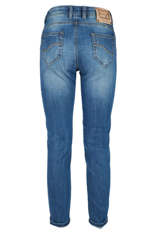 Blue Cotton Women Jeans