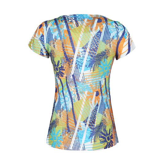 Multicolor Polyester Women T-Shirt