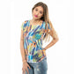 Multicolor Polyester Women T-Shirt