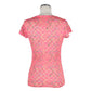 Pink Polyester Women T-Shirt