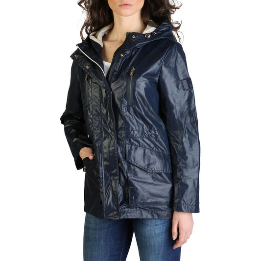 Blue Polyester Women's Jacket