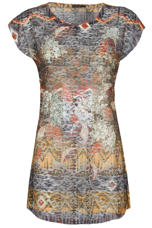 Brown Polyester Women Dress