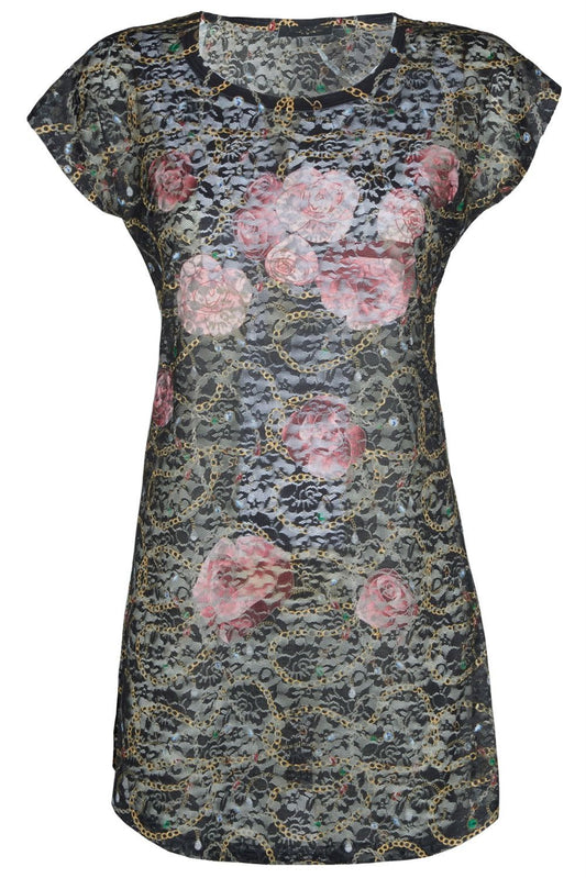Black Polyester Women Dress