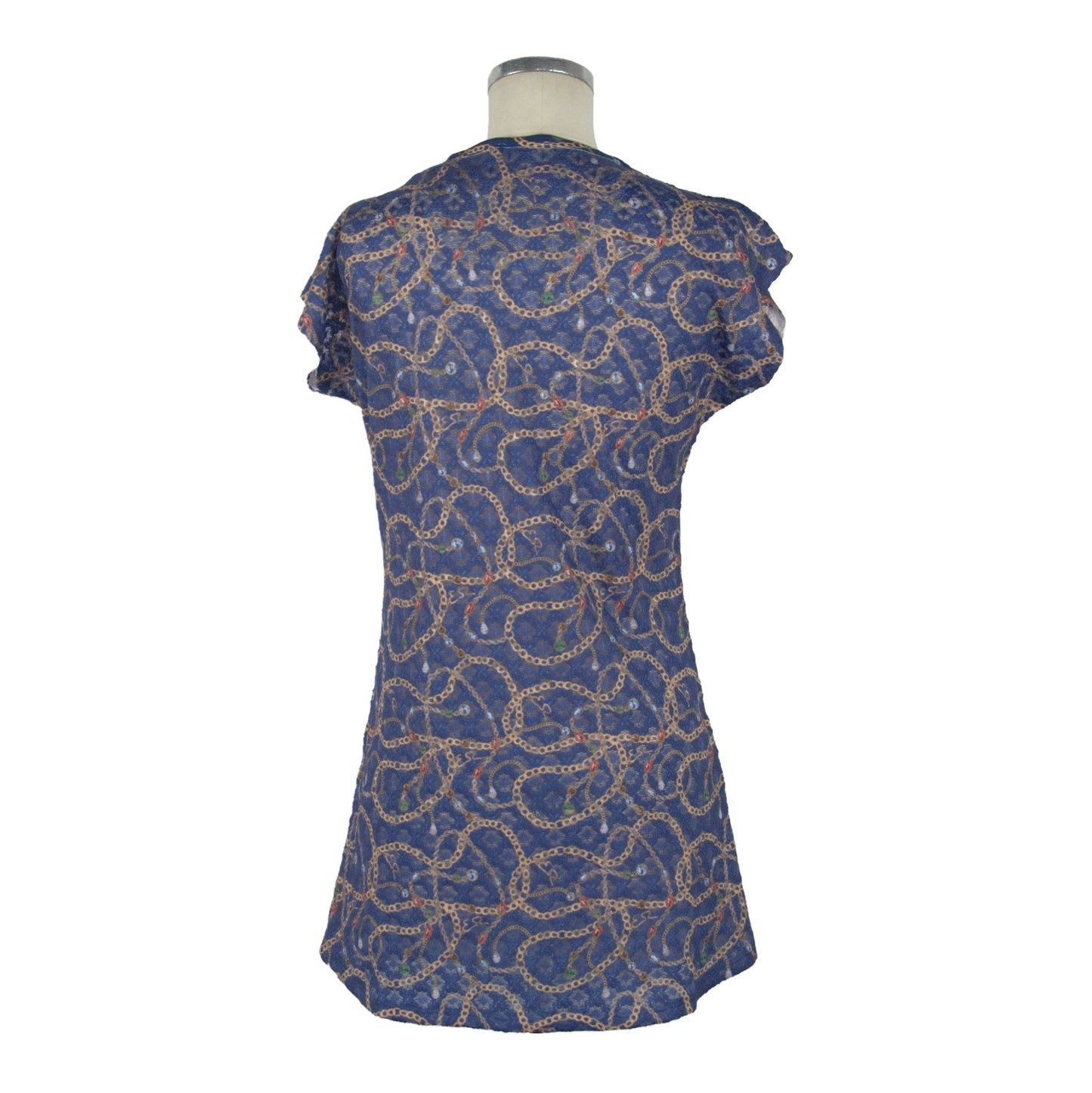 Blue Polyester Women Dress