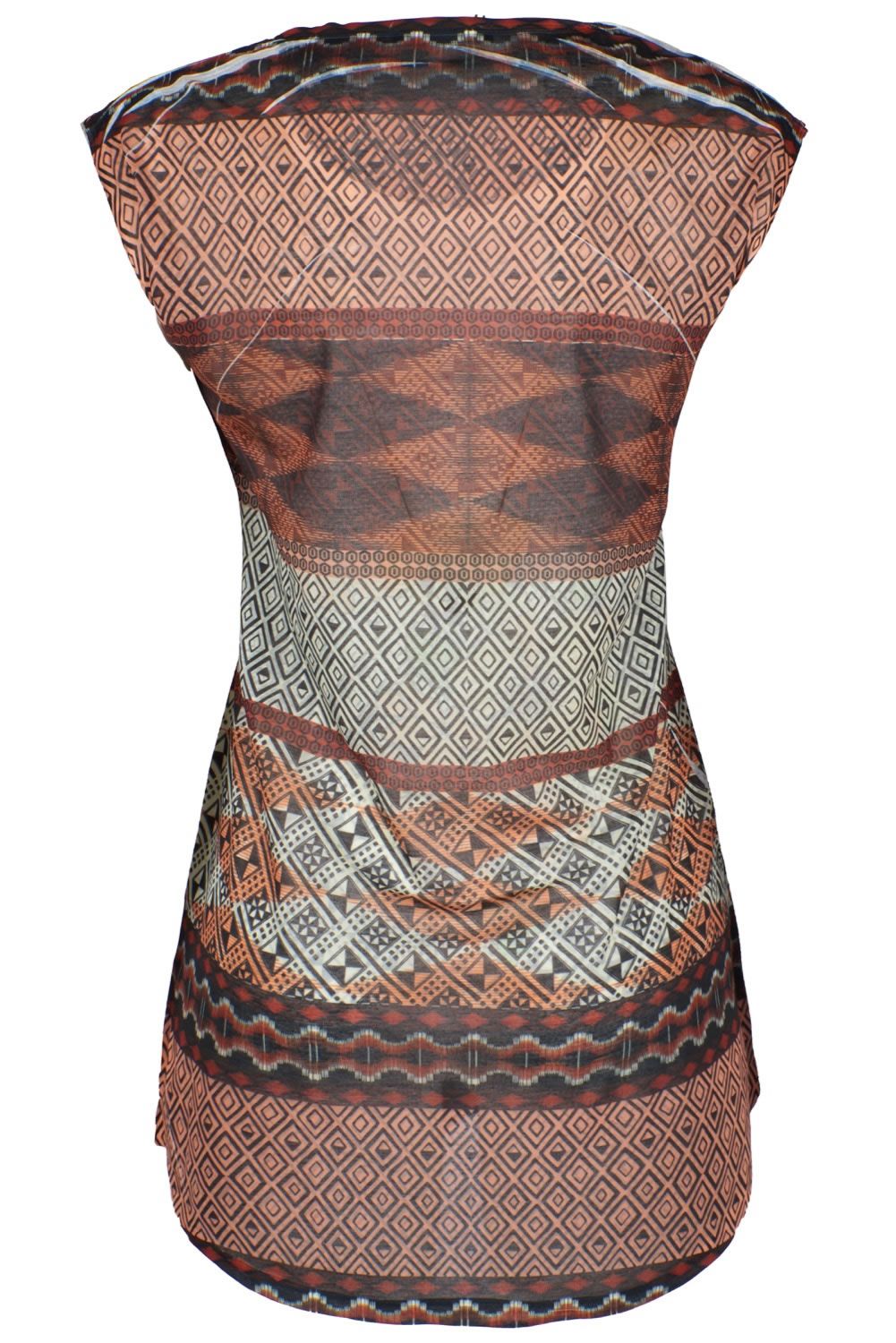 Brown Polyester Women Dress