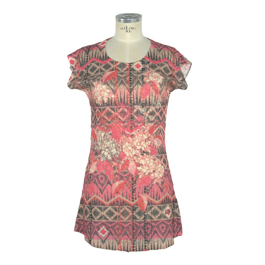 Pink Polyester Women Dress