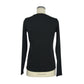 Sleek Black Long Sleeve Crew Neck Tee for Women