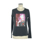 Blue Cotton Women T-Shirt