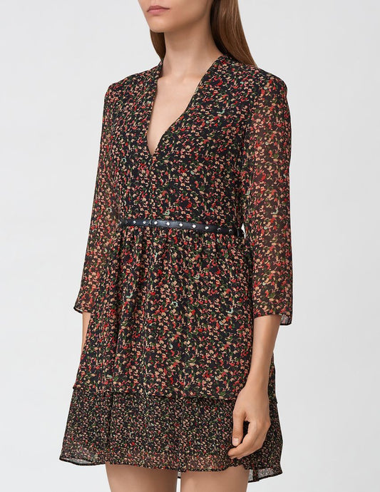 Black Polyester Women Dress