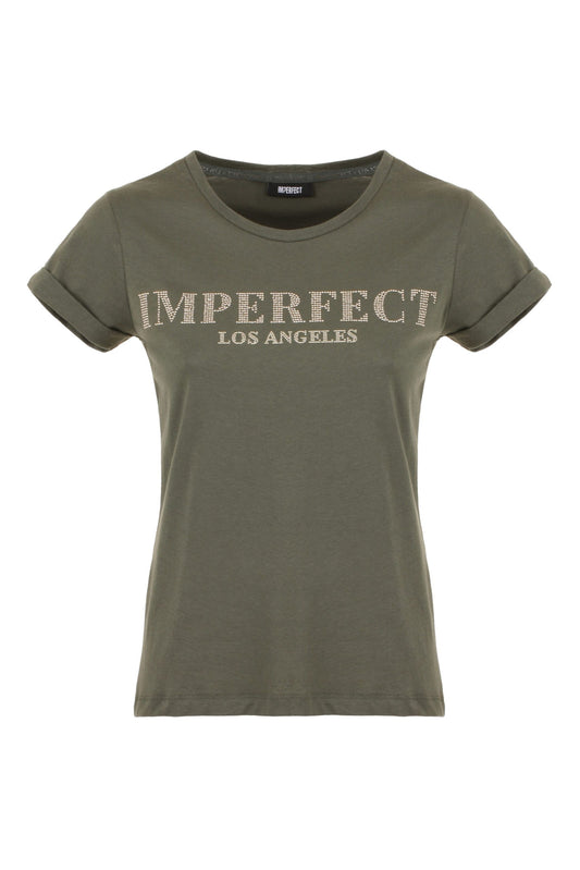 Green Cotton Women's T-Shirt