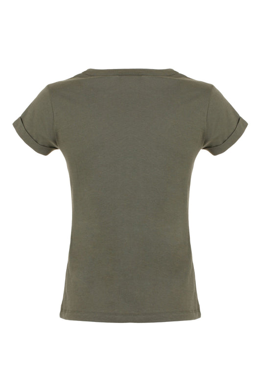 Green Cotton Women's T-Shirt