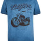 Blue Cotton Men T-Shirt