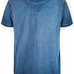Blue Cotton Men T-Shirt