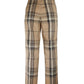 Beige Wool Women Pants