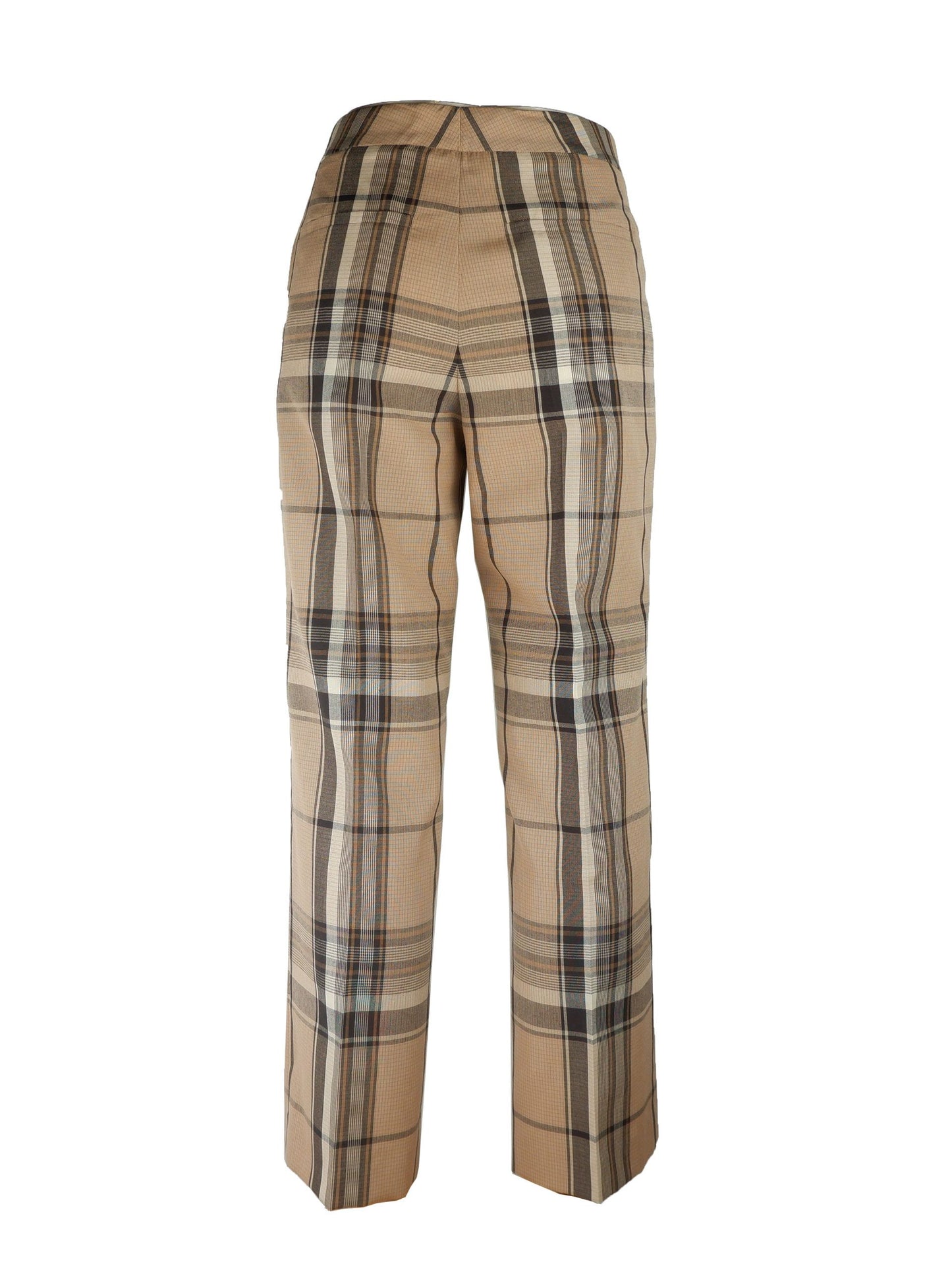 Beige Wool Women Pants