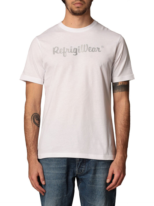 White Cotton Men T-Shirt